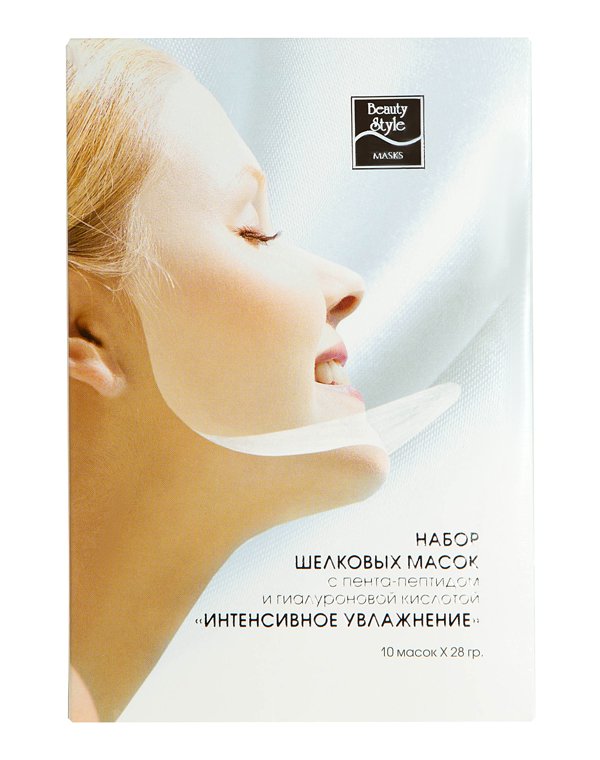 Шелковая маска для лица с гиалуроновой кислотой, Beauty Style 4501701Kbox - фото 1