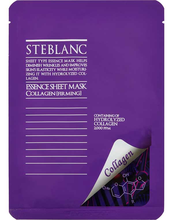 Тканевая маска для лица укрепляющая с гидролизованным коллагеном Essence SheetMask Collagen Steblanc