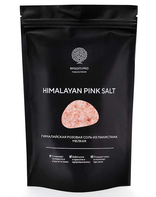 Розовая гималайская соль 1 кг мелкая Epsom.pro 1170087 - фото 1