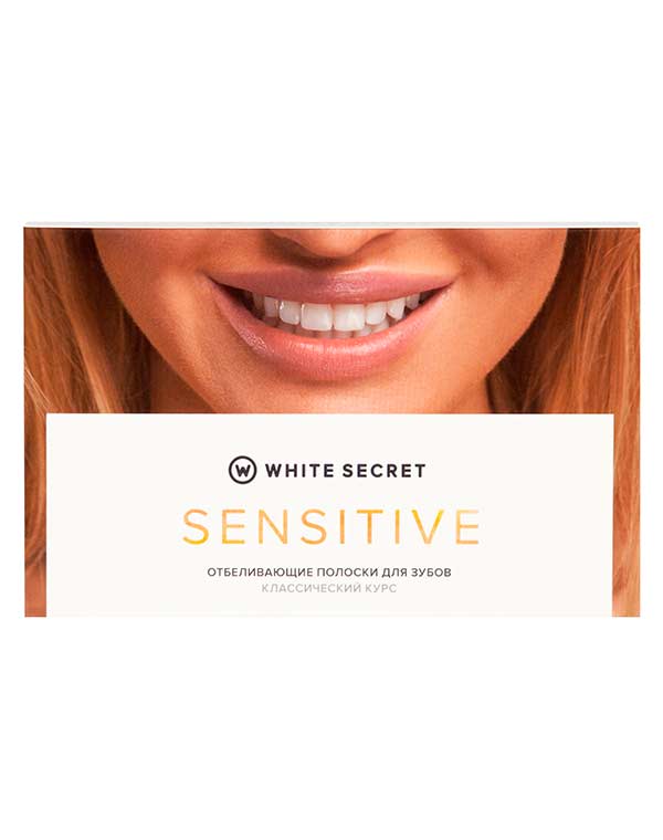 Отбеливающие полоски Sensitive 14 саше White Secret global white система для отбеливания зубов 15 мл