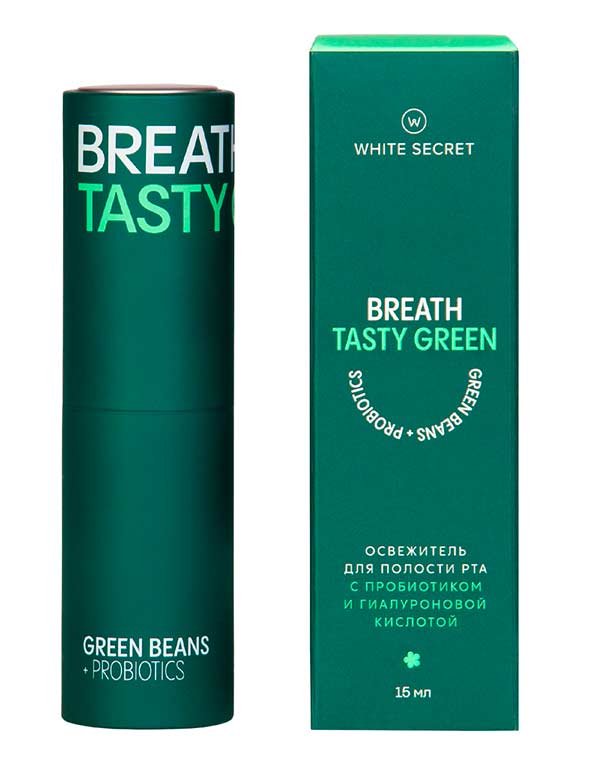 Дентальный парфюм Breath Tasty Green, White Secret white secret отбеливающий порошок для зубов snow 70