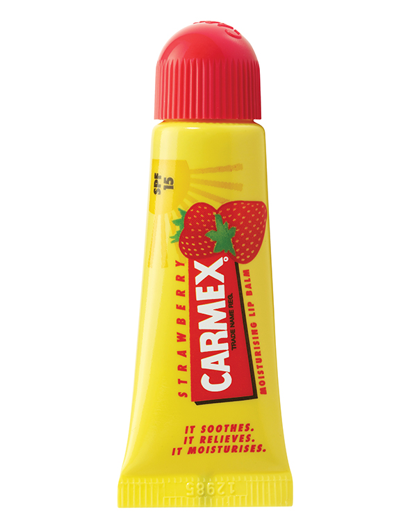 Солнцезащитный и увлажняющий бальзам для губ SPF 15 с запахом клубники туба в блистере, CARMEX