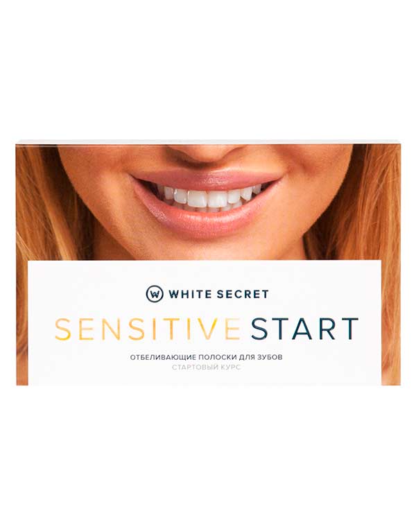 Отбеливающие полоски Sensitive Start 7 саше White Secret global white полоски для отбеливания зубов активный кислород 2 саше